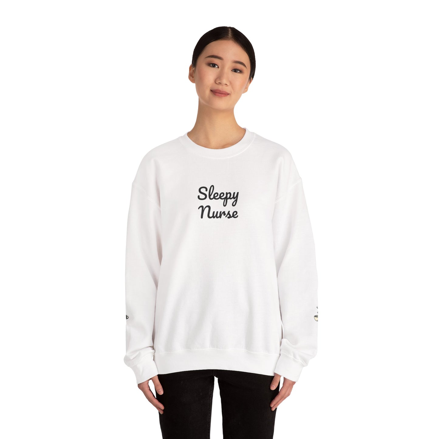 Sleepy Nurse Vibes Unisex Crewneck Sweatshirt - Cozy and Relaxed