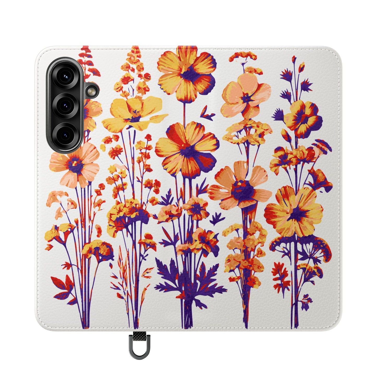 Floral Flip Case - Stylish Phone Wallet with Flower Design