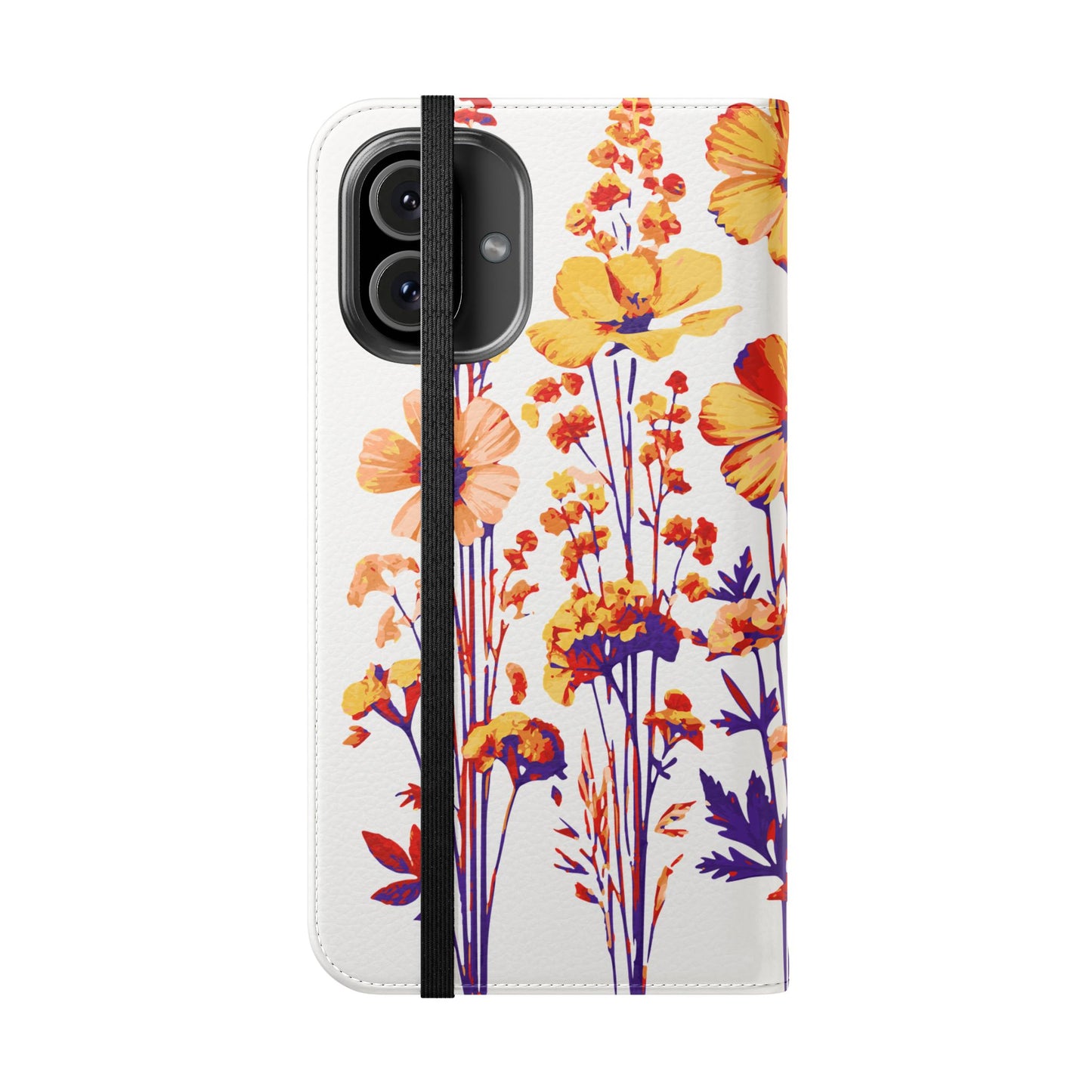 Floral Flip Case - Stylish Phone Wallet with Flower Design