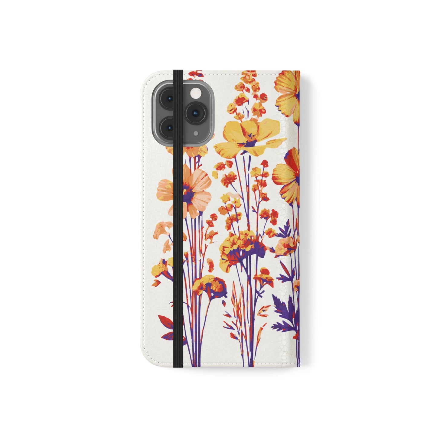 Floral Flip Case - Stylish Phone Wallet with Flower Design