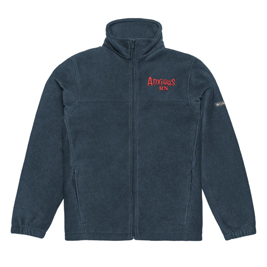 Anxious RN Cozy Embroidered Columbia Fleece Jacket | Perfect for Outdoor Adventures, Gift for Him/Her, Winter Wear, Hiking, Campfire Apparel