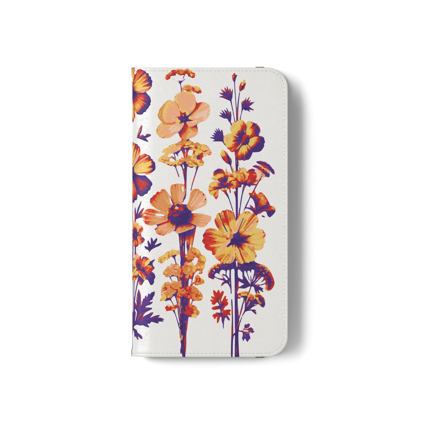Floral Flip Case - Stylish Phone Wallet with Flower Design