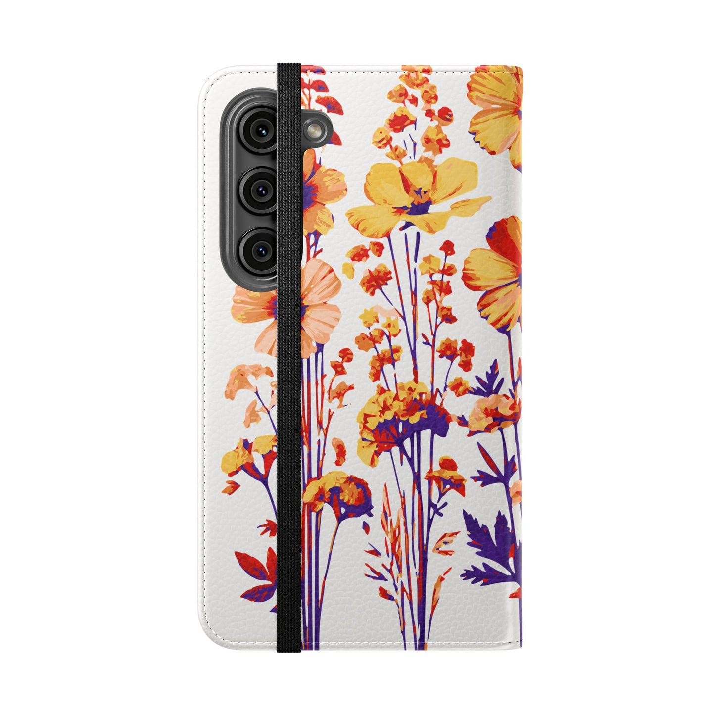 Floral Flip Case - Stylish Phone Wallet with Flower Design