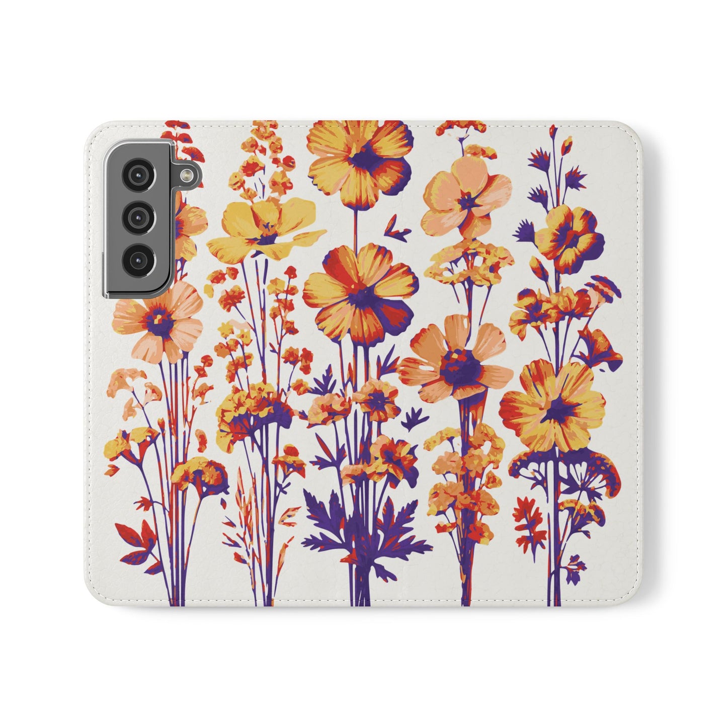 Floral Flip Case - Stylish Phone Wallet with Flower Design