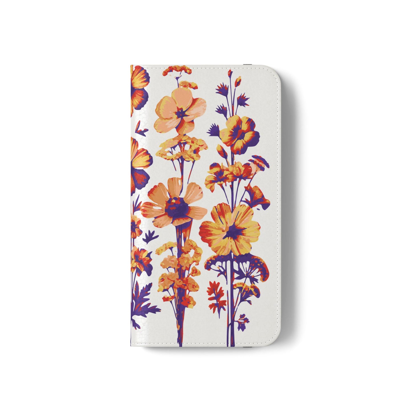Floral Flip Case - Stylish Phone Wallet with Flower Design