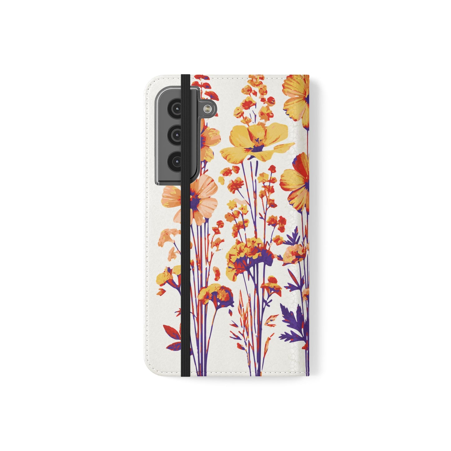 Floral Flip Case - Stylish Phone Wallet with Flower Design