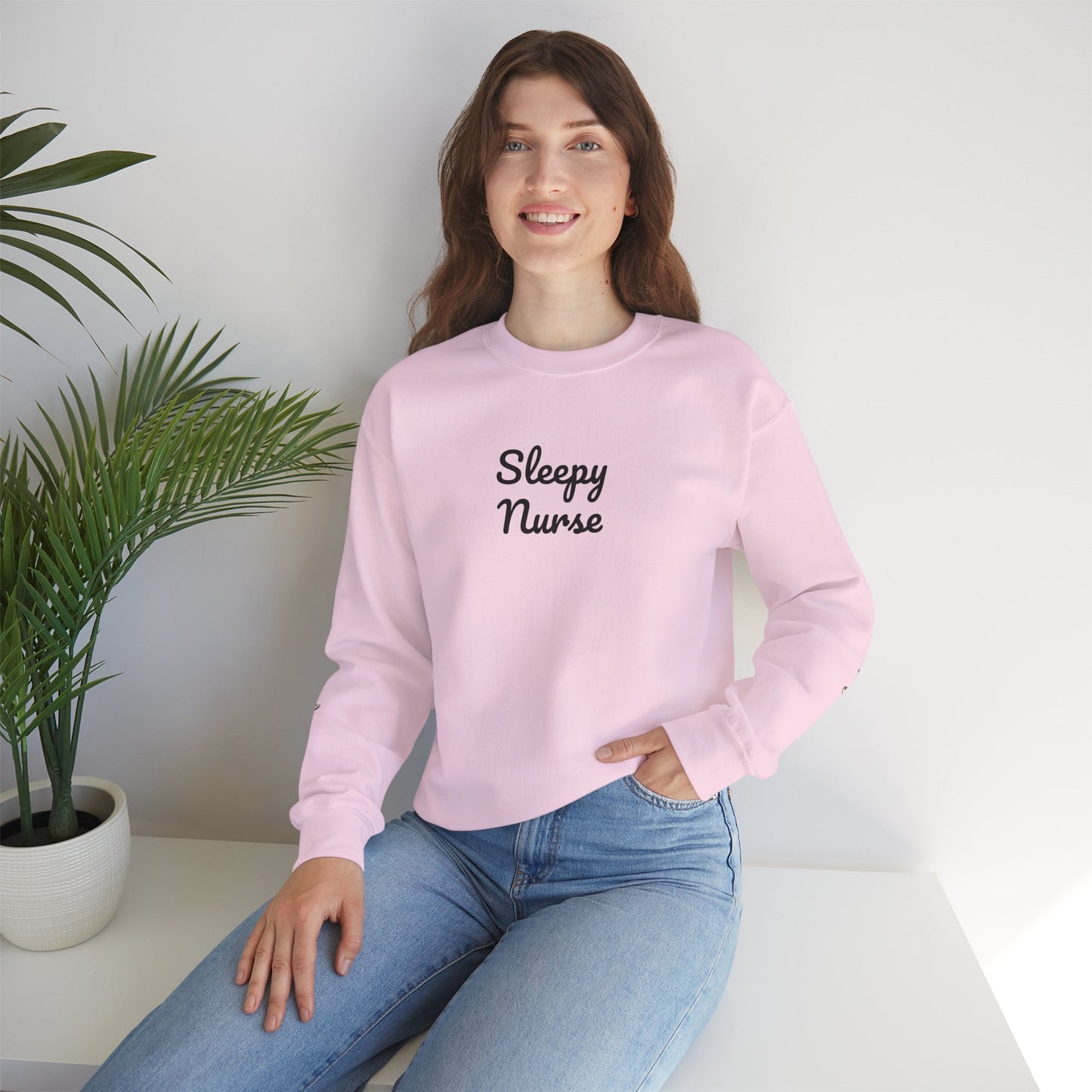 Sleepy Nurse Vibes Unisex Crewneck Sweatshirt - Cozy and Relaxed