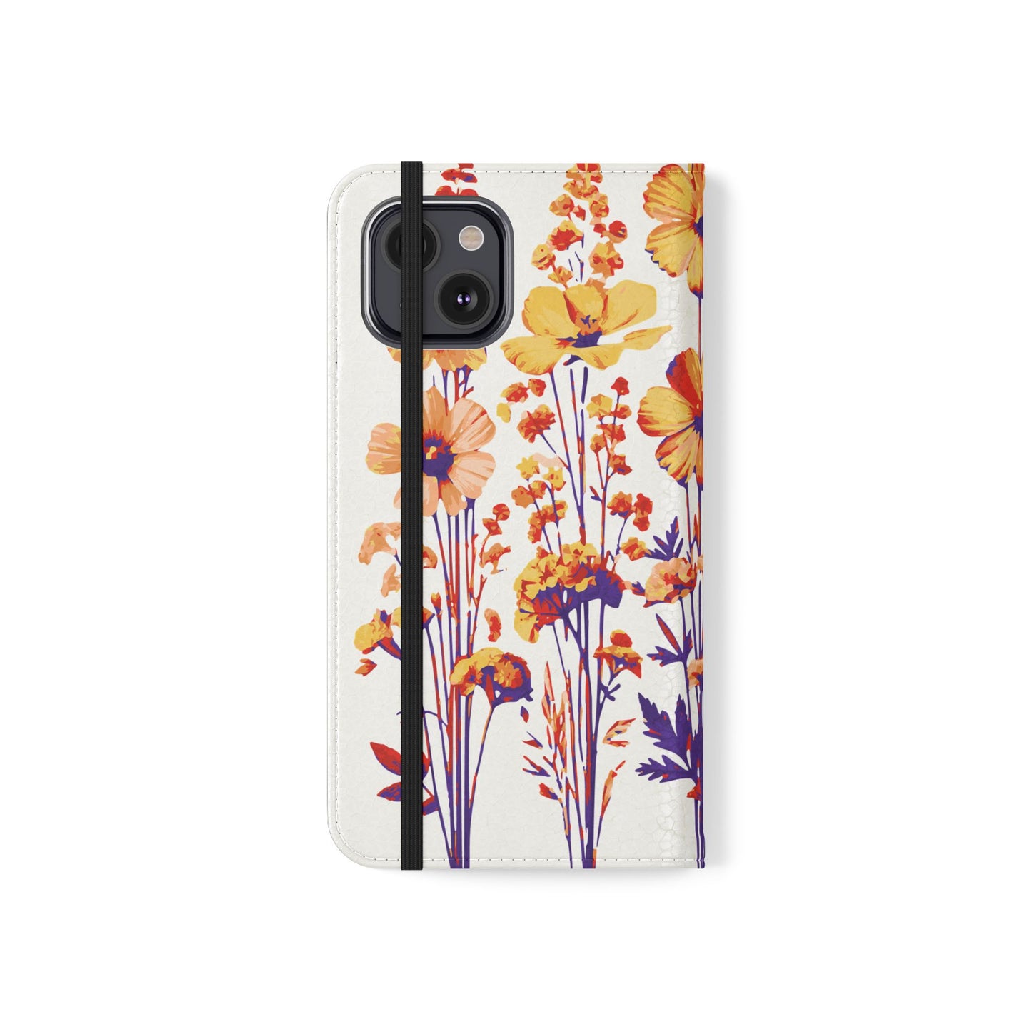 Floral Flip Case - Stylish Phone Wallet with Flower Design