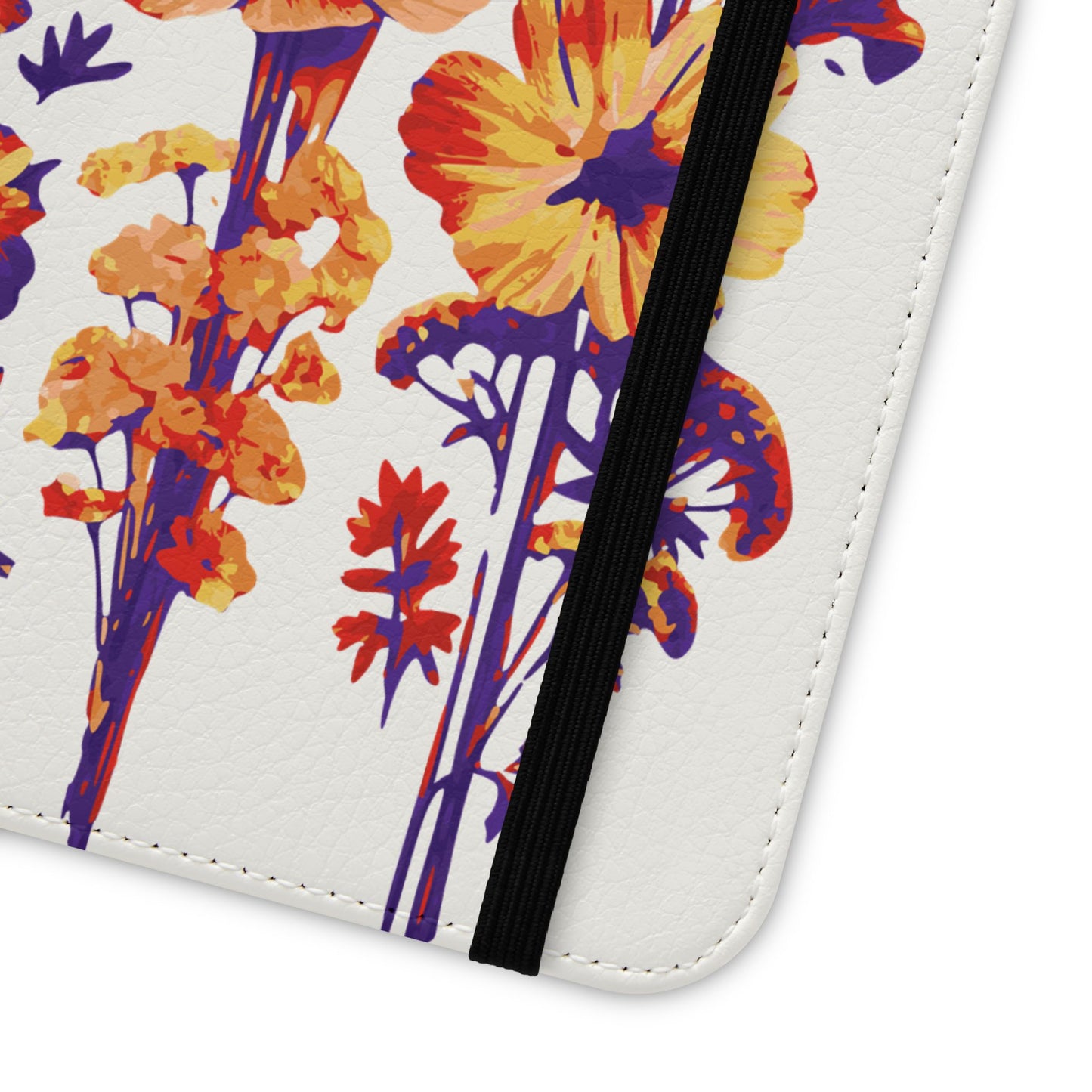 Floral Flip Case - Stylish Phone Wallet with Flower Design