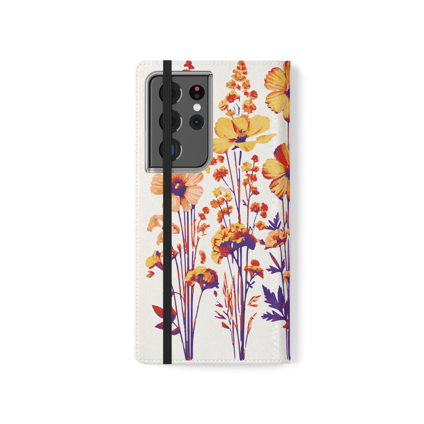 Floral Flip Case - Stylish Phone Wallet with Flower Design
