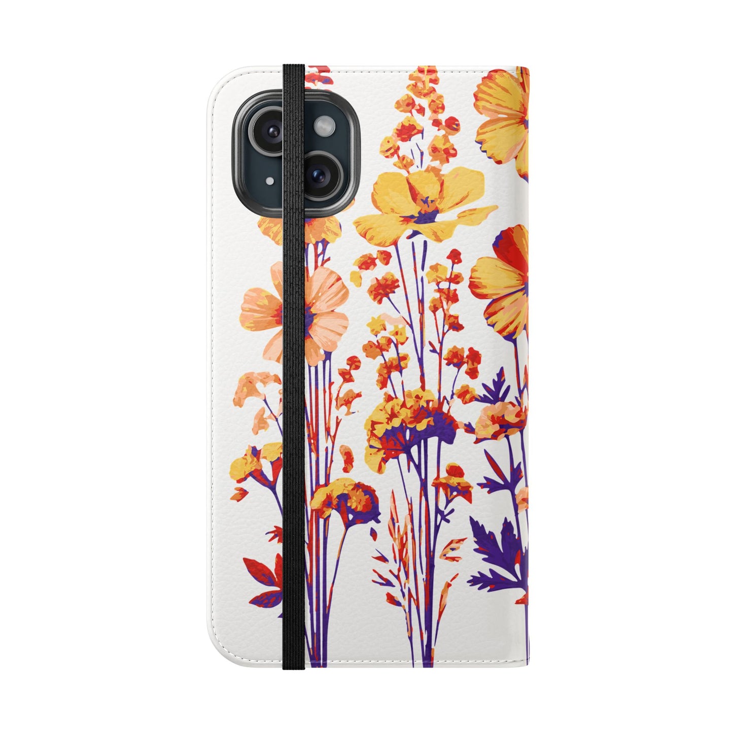Floral Flip Case - Stylish Phone Wallet with Flower Design