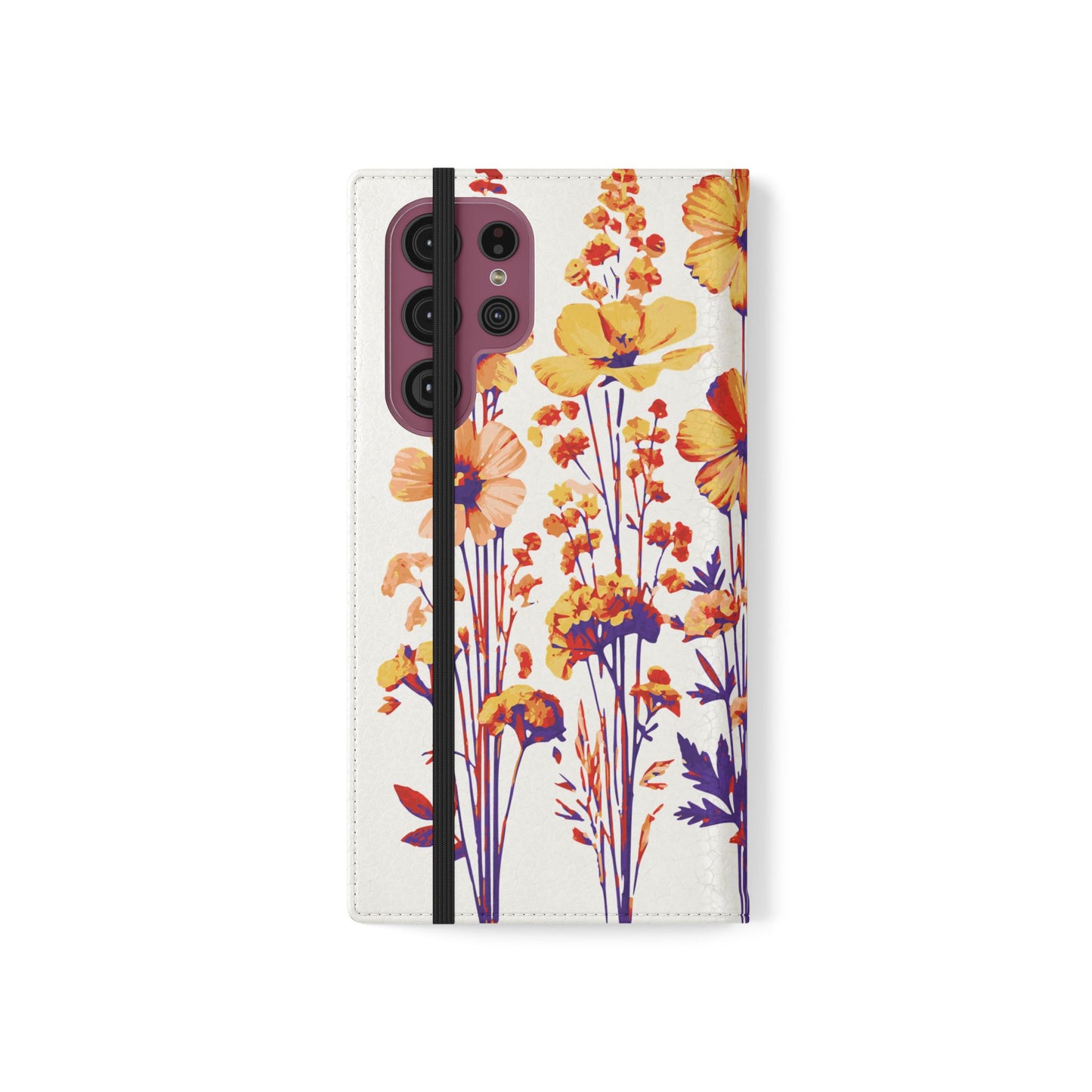 Floral Flip Case - Stylish Phone Wallet with Flower Design