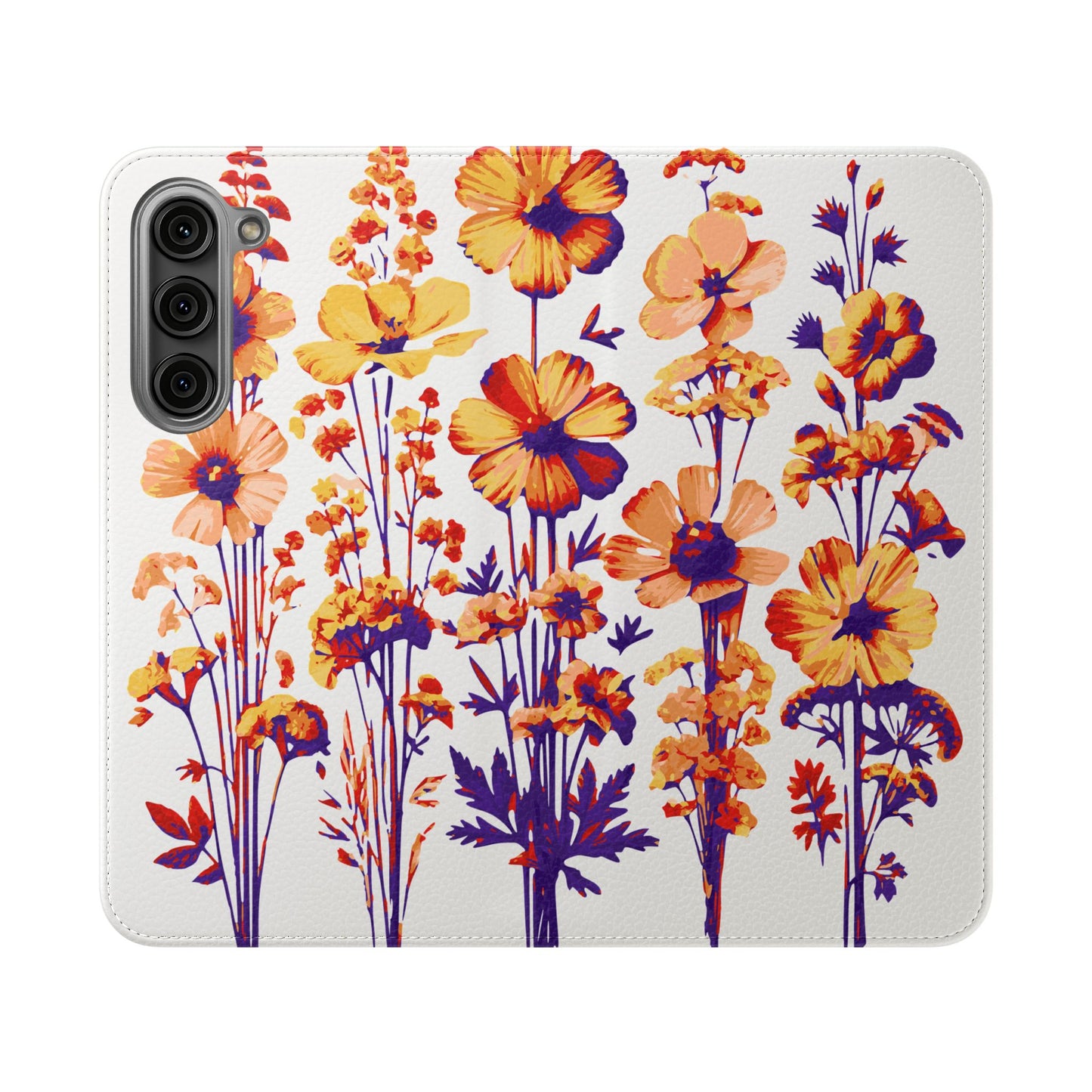 Floral Flip Case - Stylish Phone Wallet with Flower Design