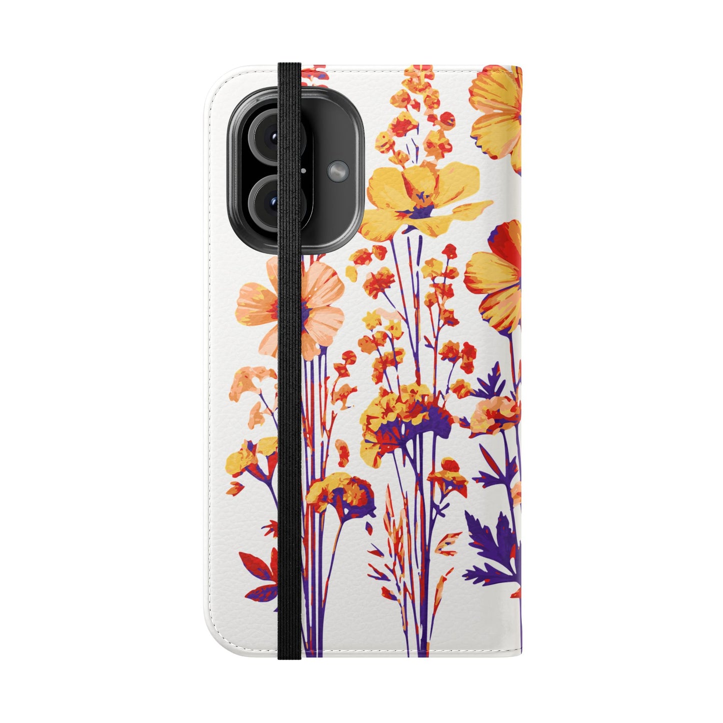 Floral Flip Case - Stylish Phone Wallet with Flower Design