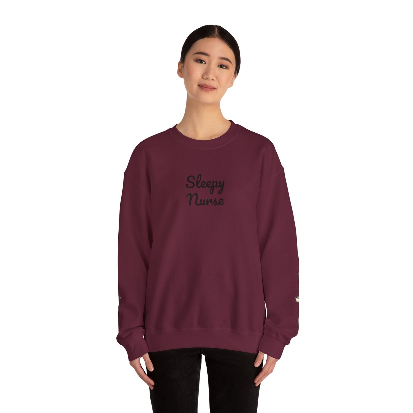 Sleepy Nurse Vibes Unisex Crewneck Sweatshirt - Cozy and Relaxed