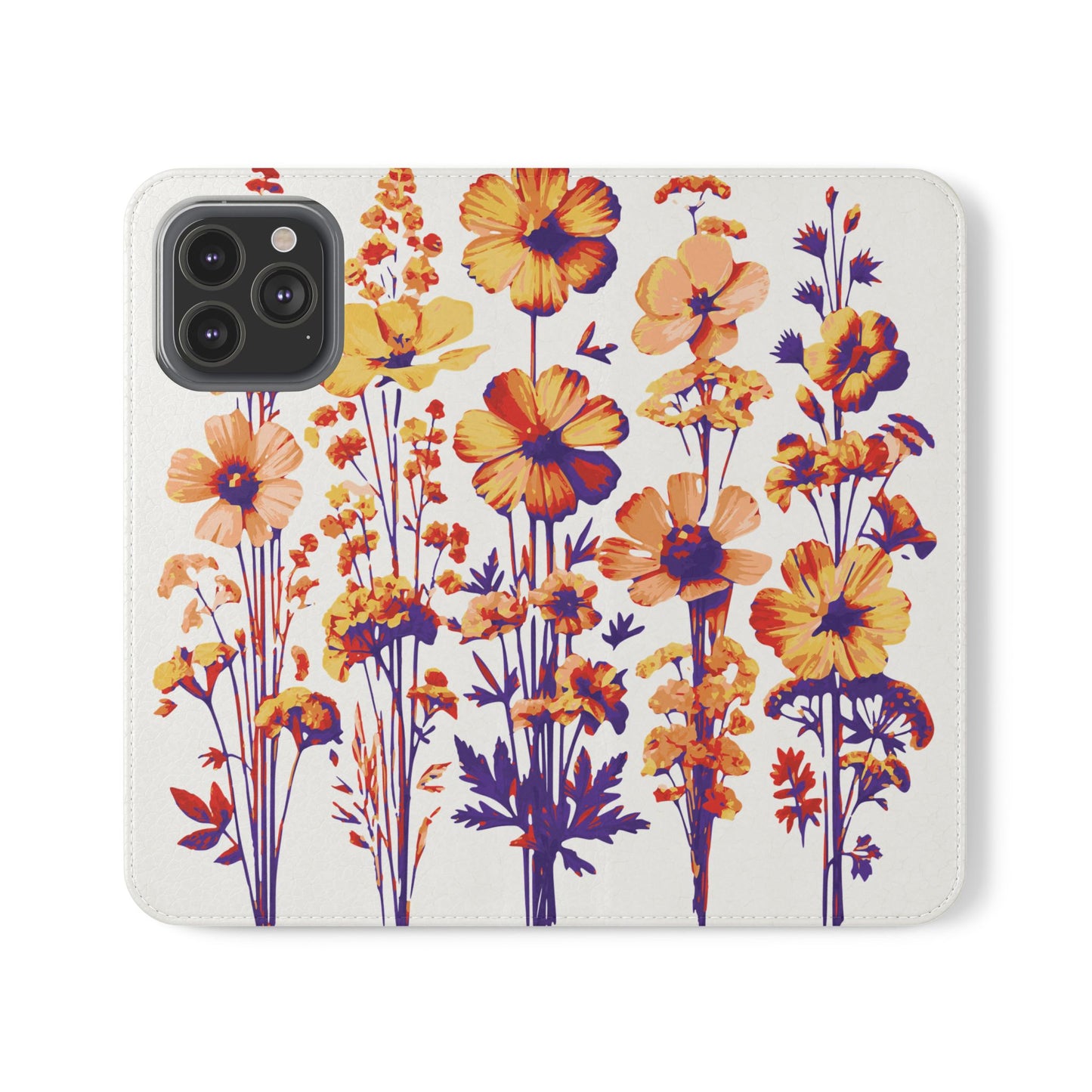 Floral Flip Case - Stylish Phone Wallet with Flower Design