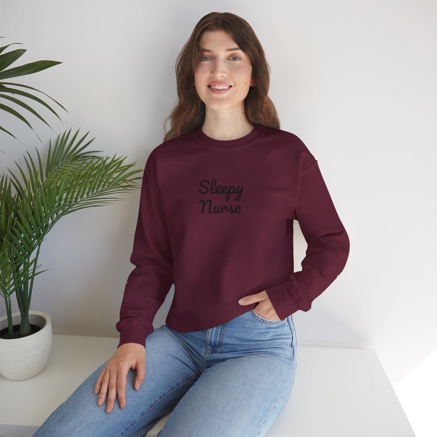 Sleepy Nurse Vibes Unisex Crewneck Sweatshirt - Cozy and Relaxed