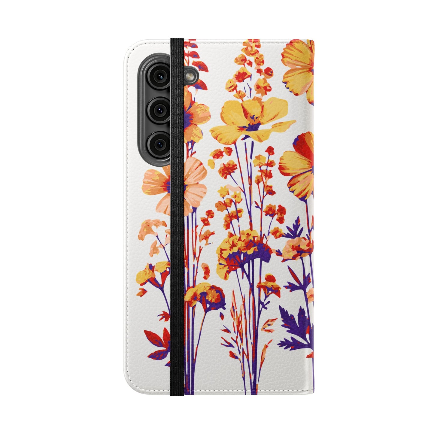 Floral Flip Case - Stylish Phone Wallet with Flower Design