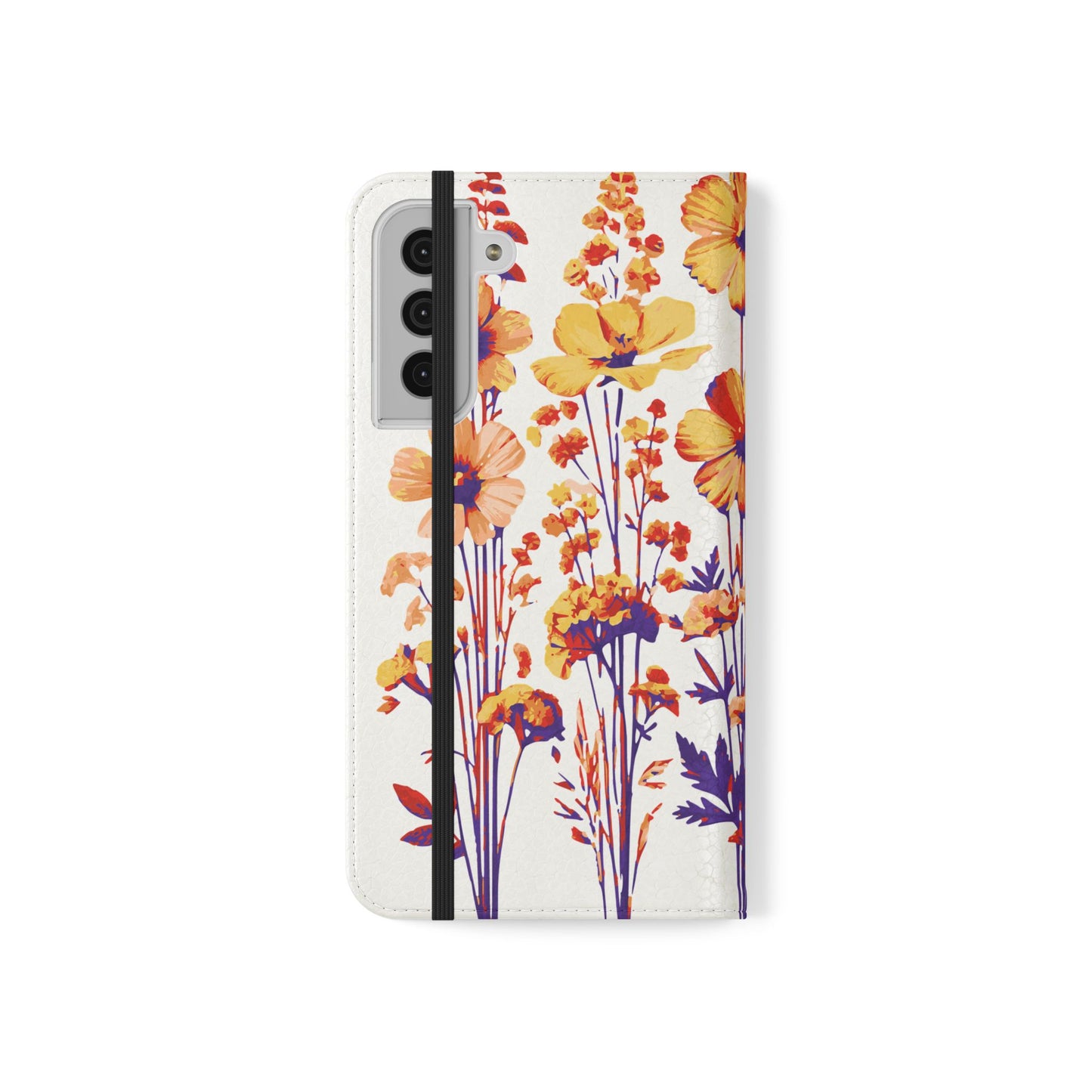 Floral Flip Case - Stylish Phone Wallet with Flower Design