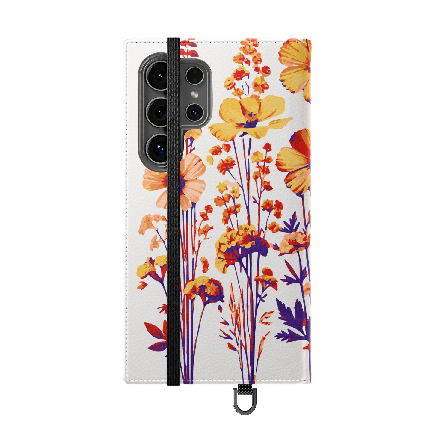 Floral Flip Case - Stylish Phone Wallet with Flower Design