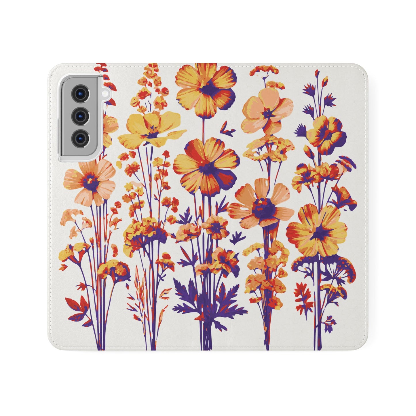 Floral Flip Case - Stylish Phone Wallet with Flower Design