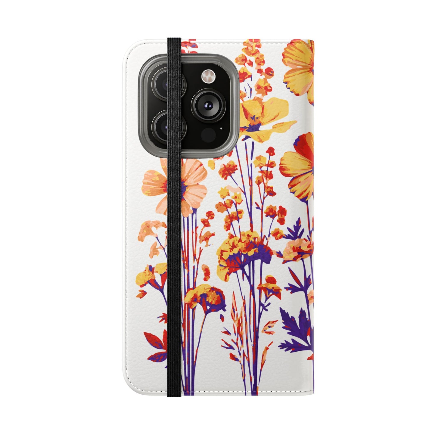 Floral Flip Case - Stylish Phone Wallet with Flower Design