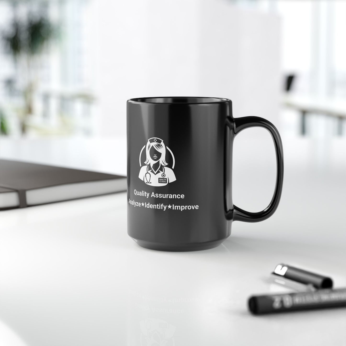 Quality Assurance Motivational Black Mug - 11oz & 15oz
