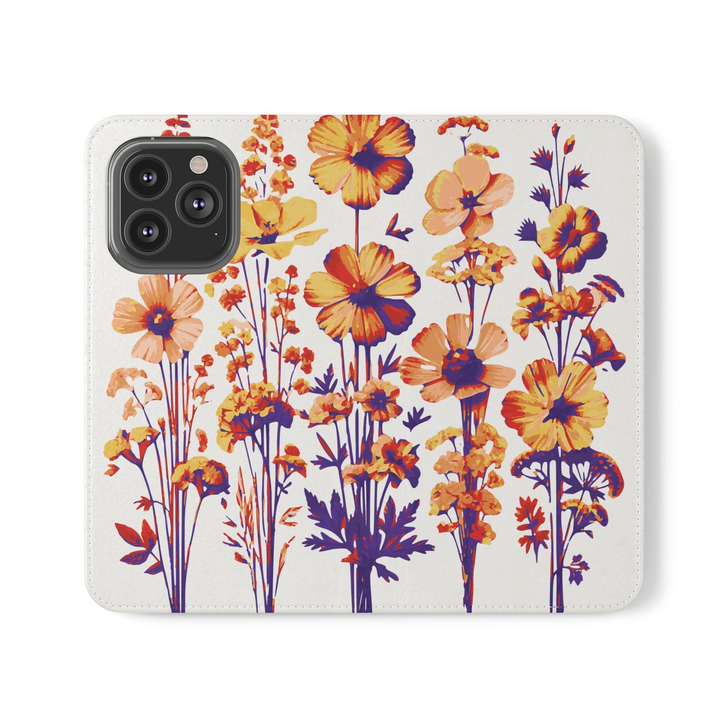 Floral Flip Case - Stylish Phone Wallet with Flower Design