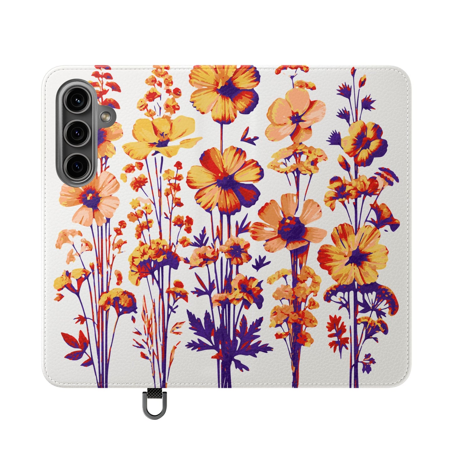 Floral Flip Case - Stylish Phone Wallet with Flower Design