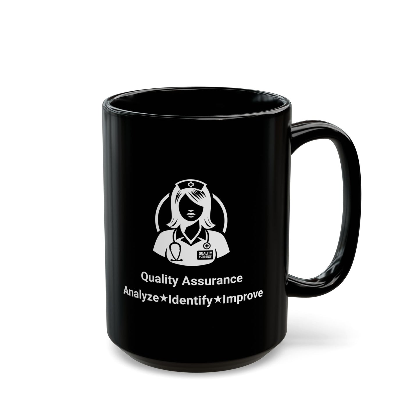 Quality Assurance Motivational Black Mug - 11oz & 15oz