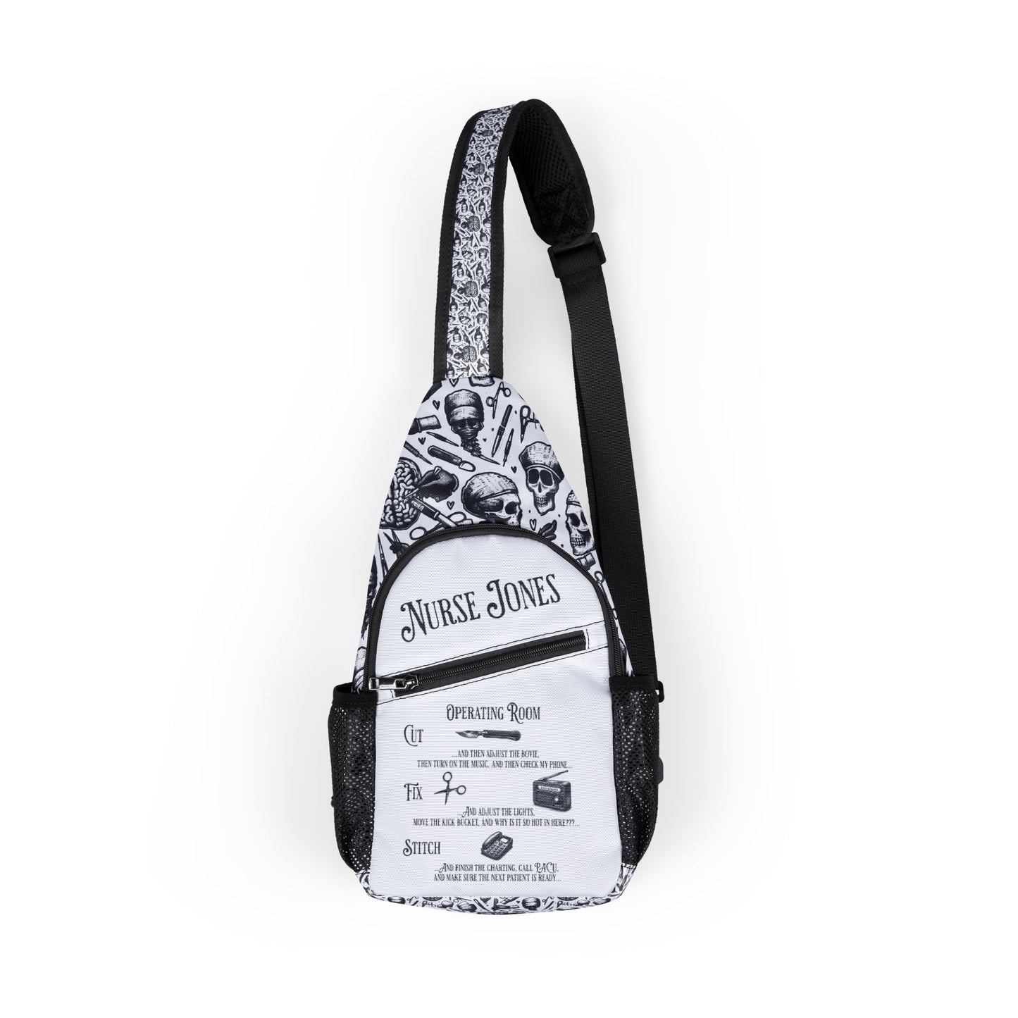 OR Nurse Chest Bag, surgical theme, customizable name