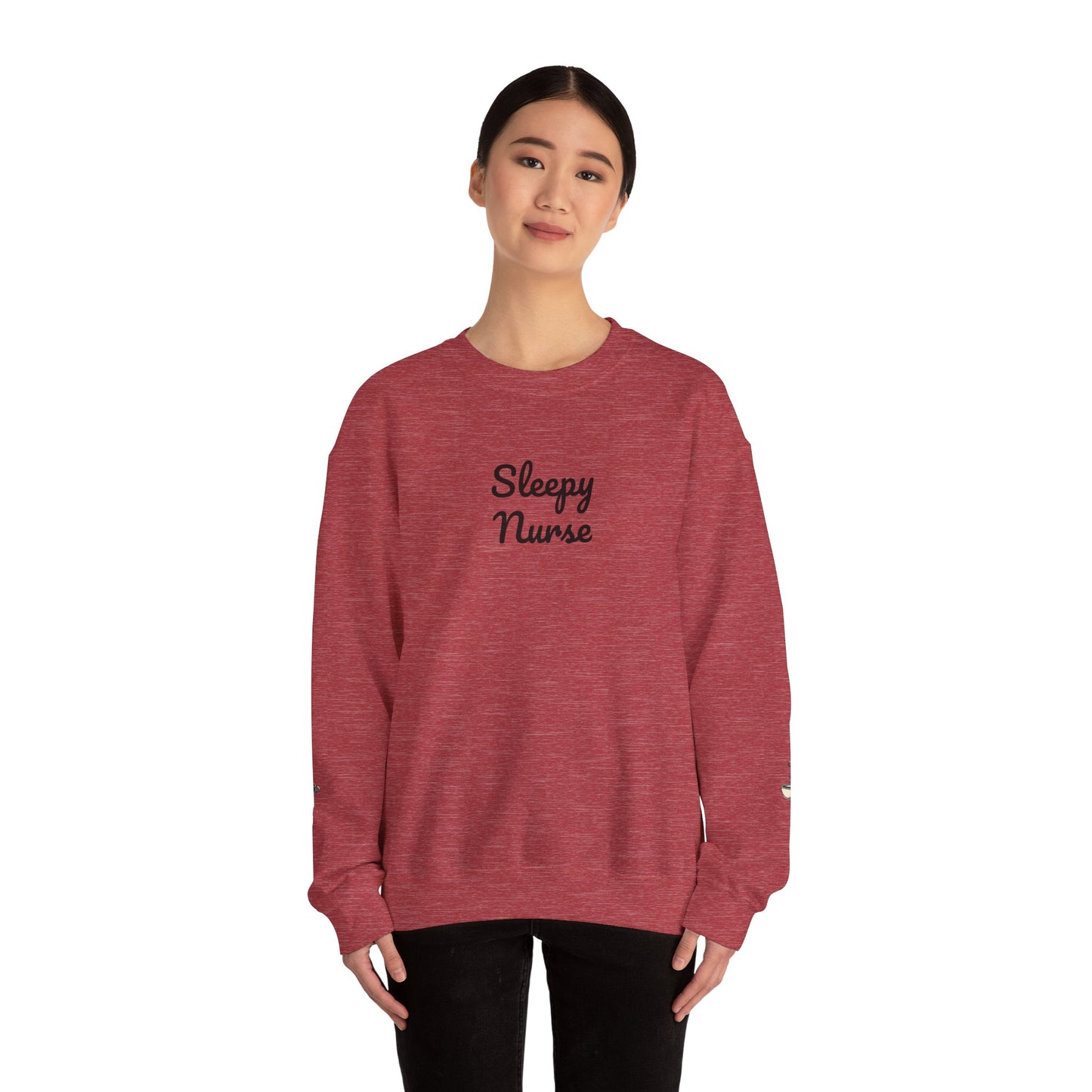 Sleepy Nurse Vibes Unisex Crewneck Sweatshirt - Cozy and Relaxed