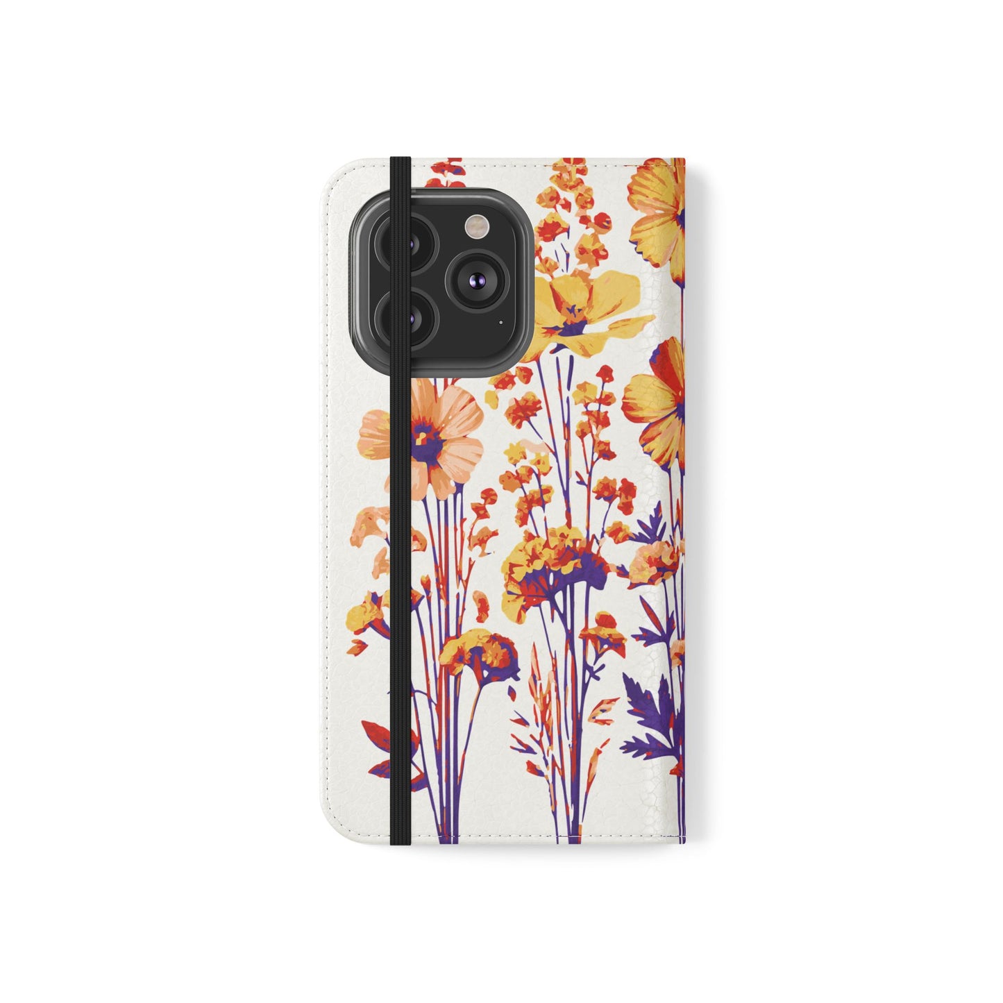 Floral Flip Case - Stylish Phone Wallet with Flower Design