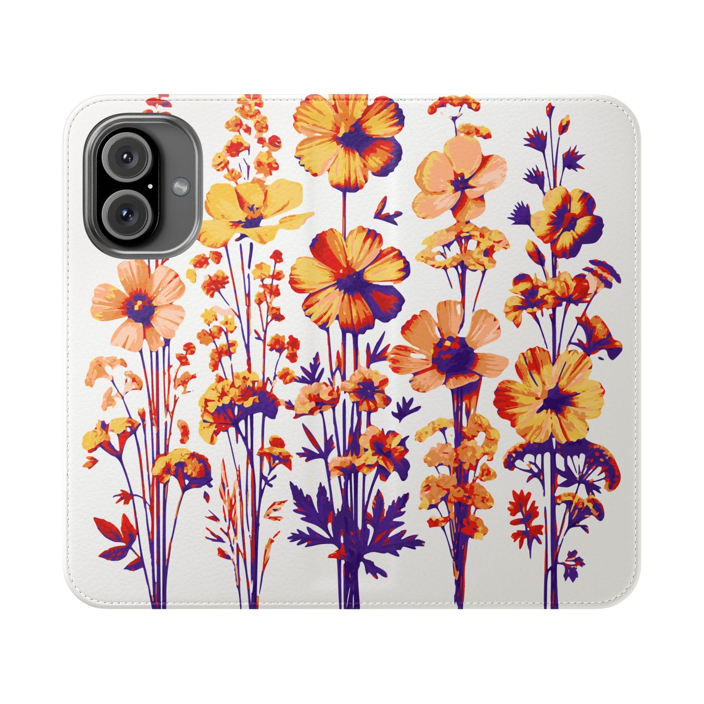 Floral Flip Case - Stylish Phone Wallet with Flower Design