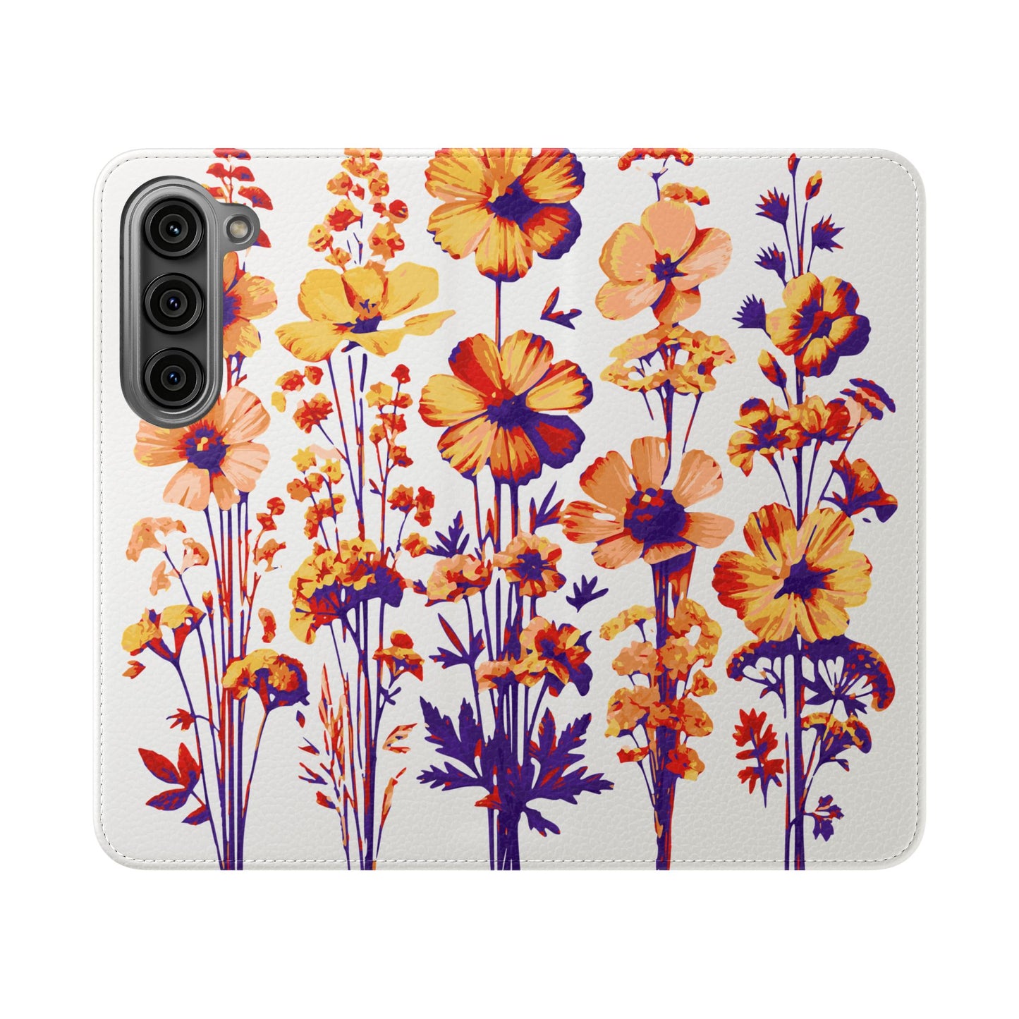 Floral Flip Case - Stylish Phone Wallet with Flower Design