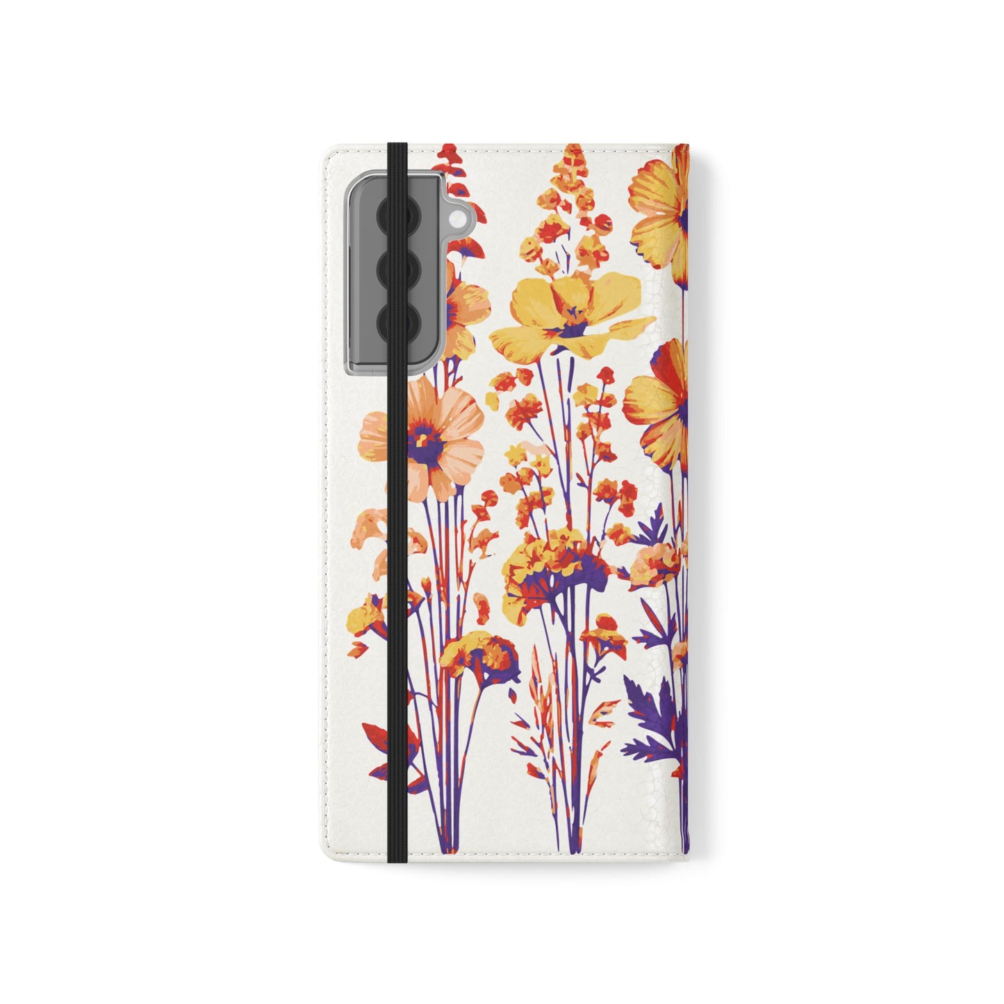 Floral Flip Case - Stylish Phone Wallet with Flower Design