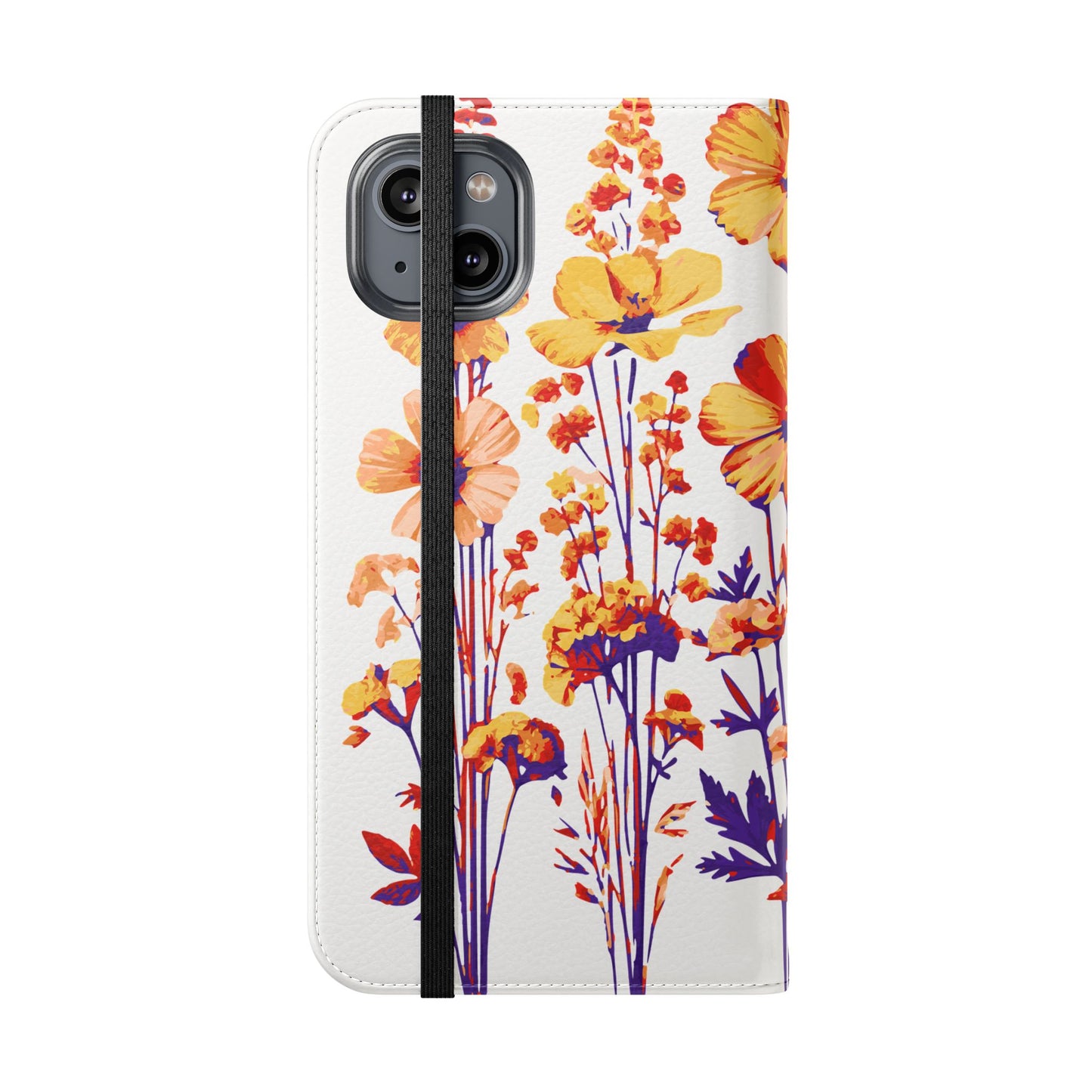Floral Flip Case - Stylish Phone Wallet with Flower Design