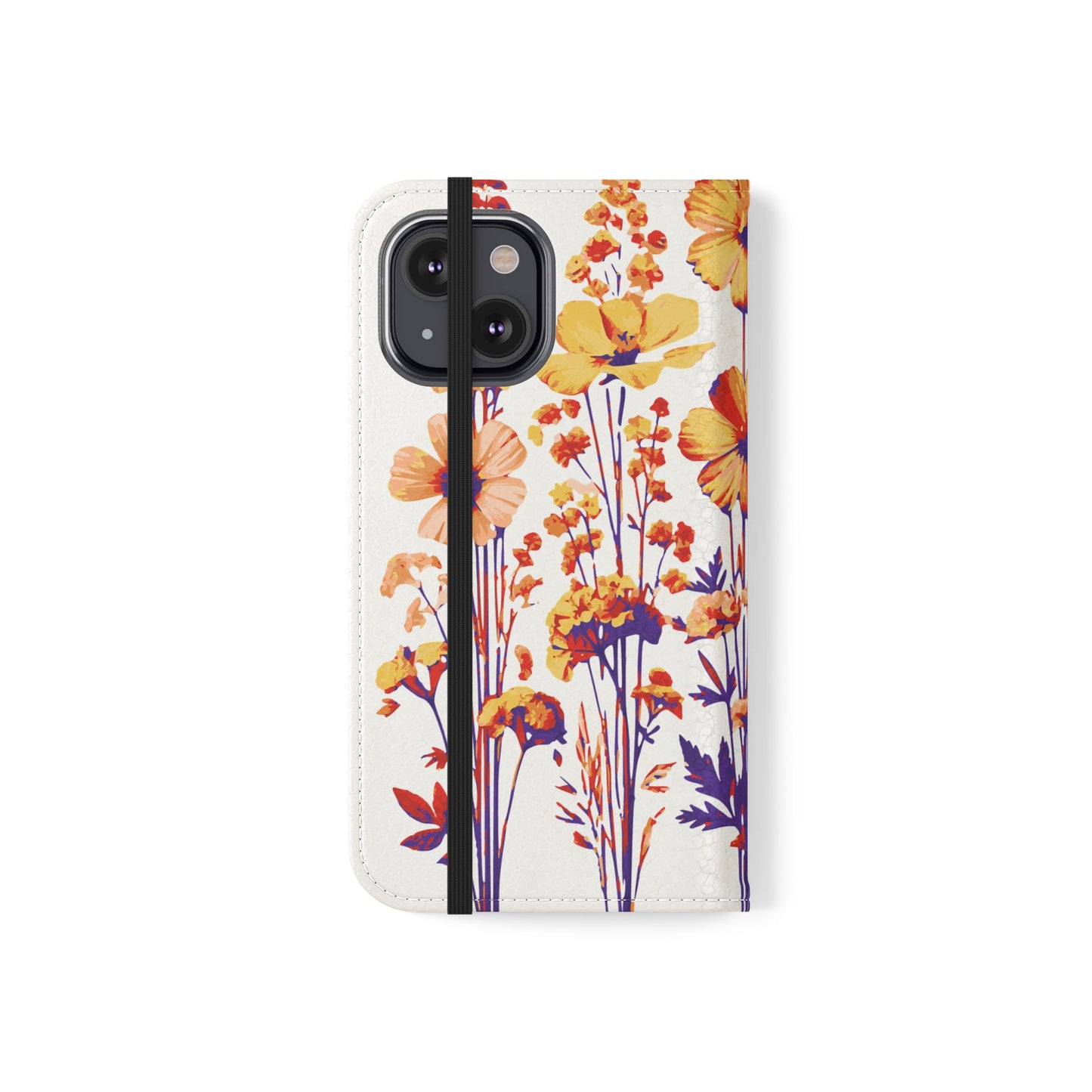 Floral Flip Case - Stylish Phone Wallet with Flower Design