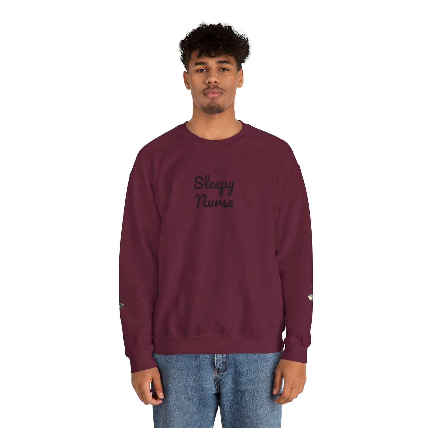 Sleepy Nurse Vibes Unisex Crewneck Sweatshirt - Cozy and Relaxed