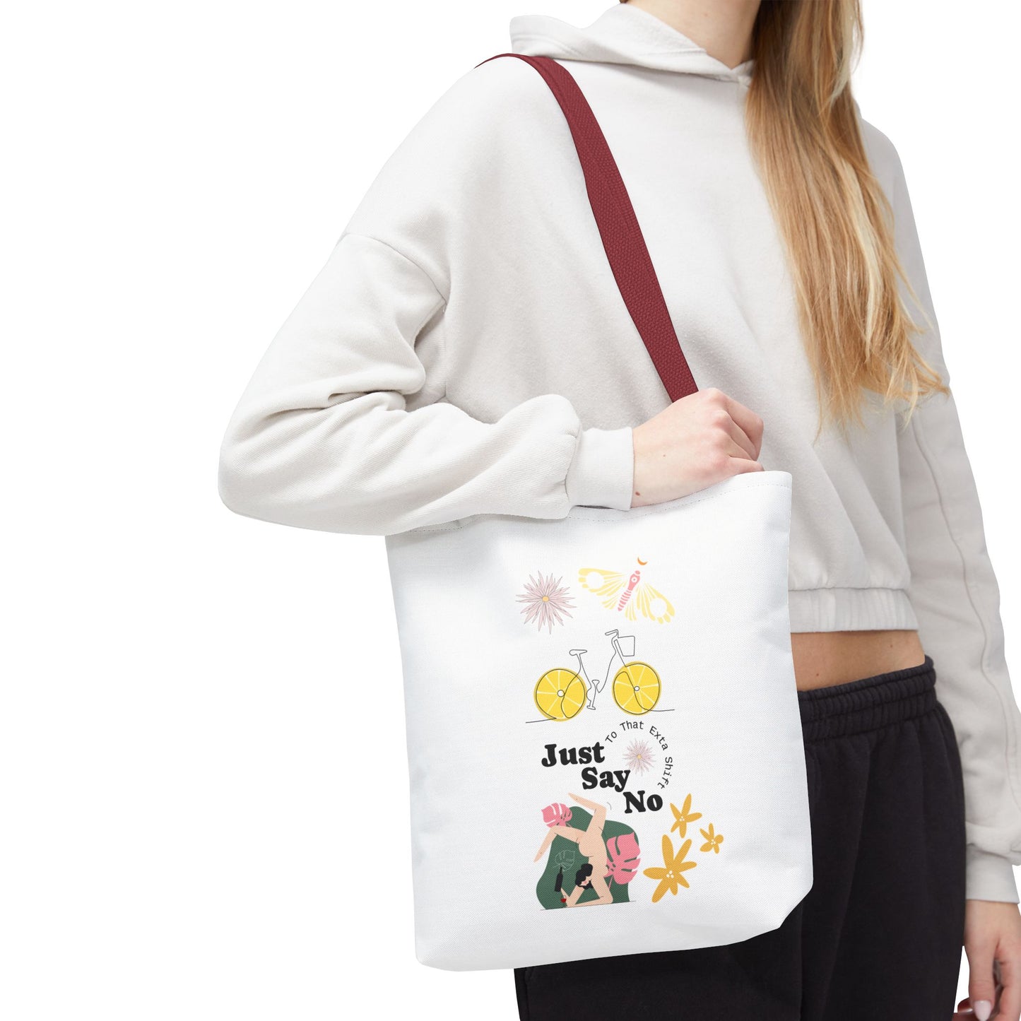Just Say No Inspirational Tote Bag - Eco-Friendly Carryall for Everyday Use