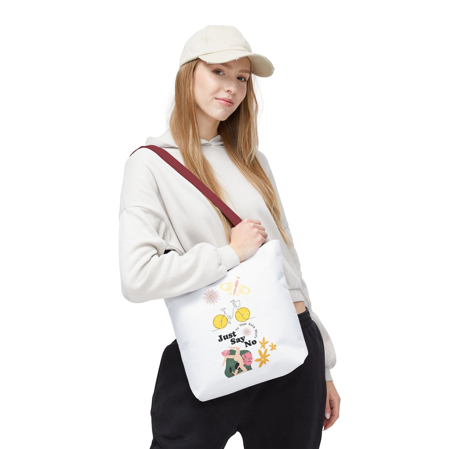 Just Say No Inspirational Tote Bag - Eco-Friendly Carryall for Everyday Use