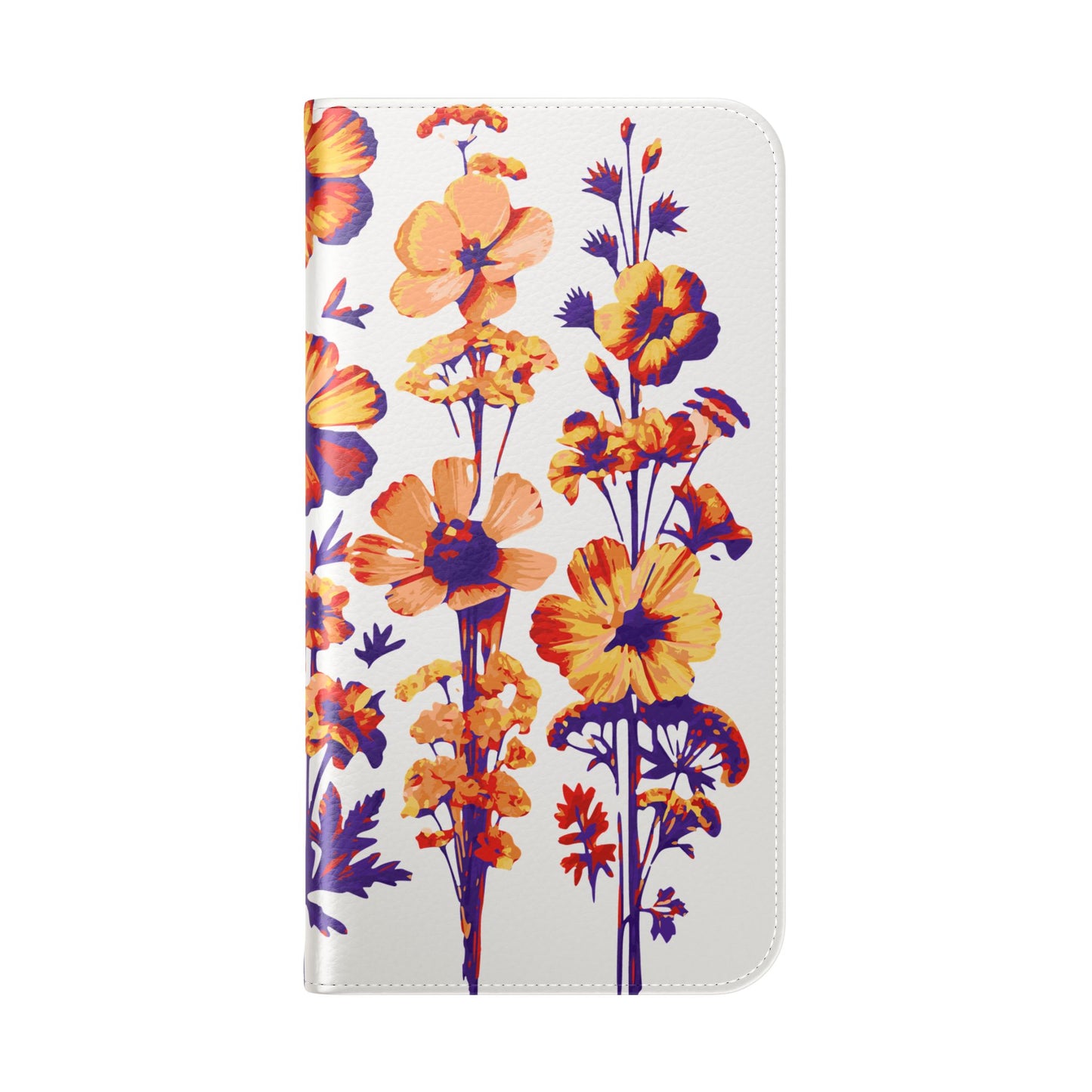 Floral Flip Case - Stylish Phone Wallet with Flower Design