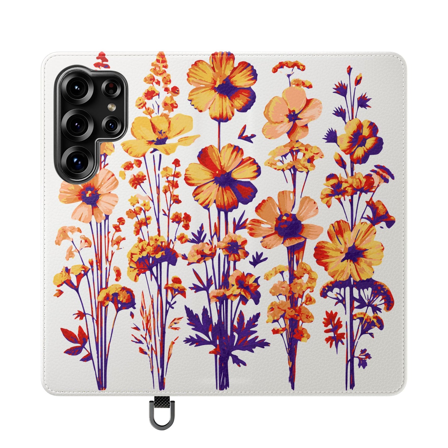 Floral Flip Case - Stylish Phone Wallet with Flower Design