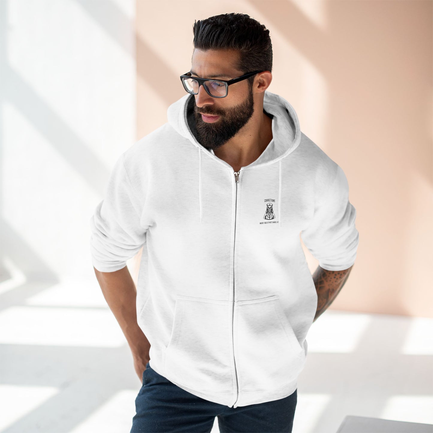 Nurse Life Zip Hoodie, Corrections Nurse Jacket, Thug Life Nurse Hoodie, Hard Core Nurse Apparel, Nurse Merchandise