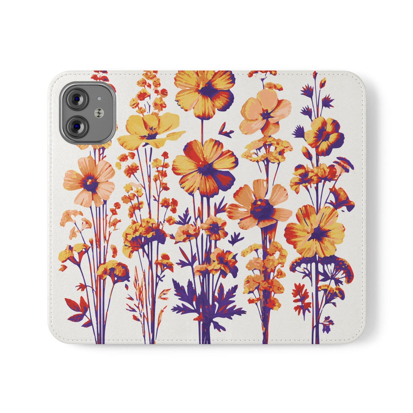 Floral Flip Case - Stylish Phone Wallet with Flower Design