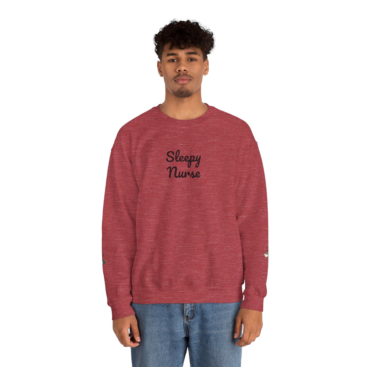 Sleepy Nurse Vibes Unisex Crewneck Sweatshirt - Cozy and Relaxed