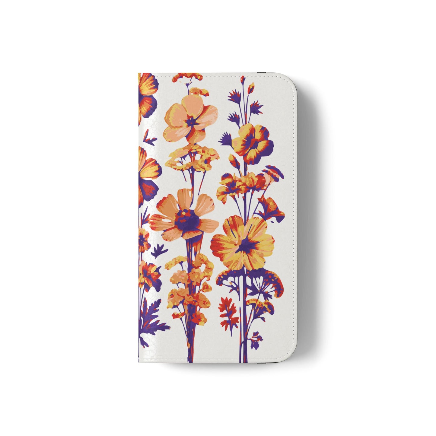 Floral Flip Case - Stylish Phone Wallet with Flower Design