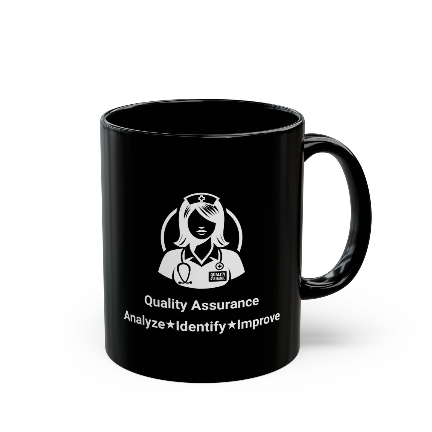Quality Assurance Motivational Black Mug - 11oz & 15oz