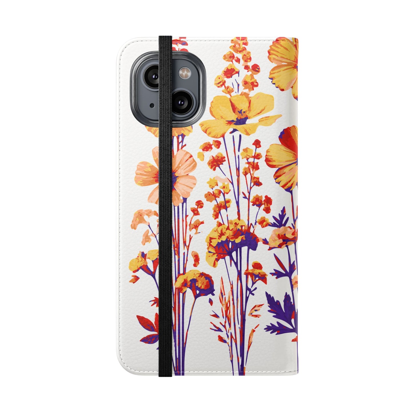 Floral Flip Case - Stylish Phone Wallet with Flower Design