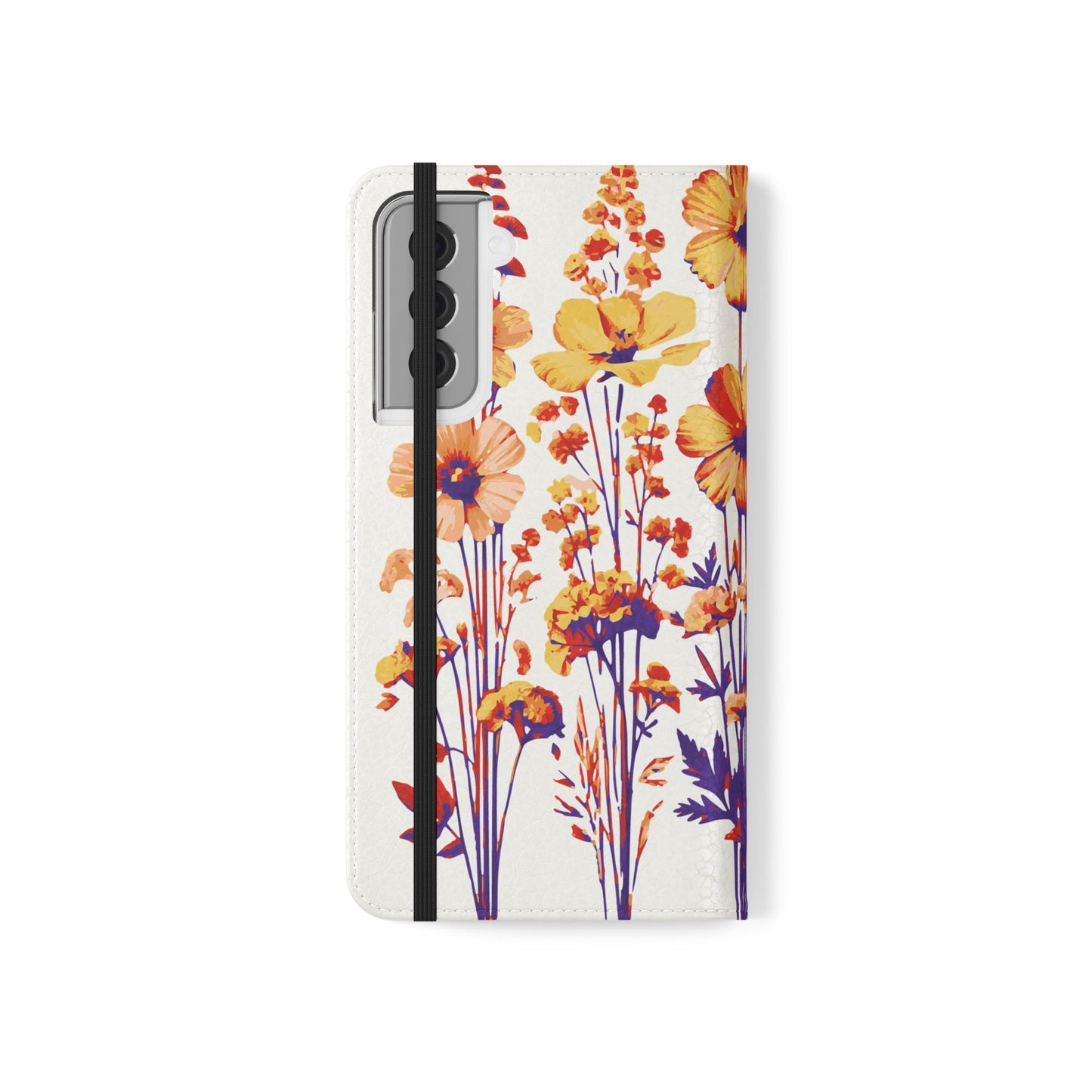 Floral Flip Case - Stylish Phone Wallet with Flower Design
